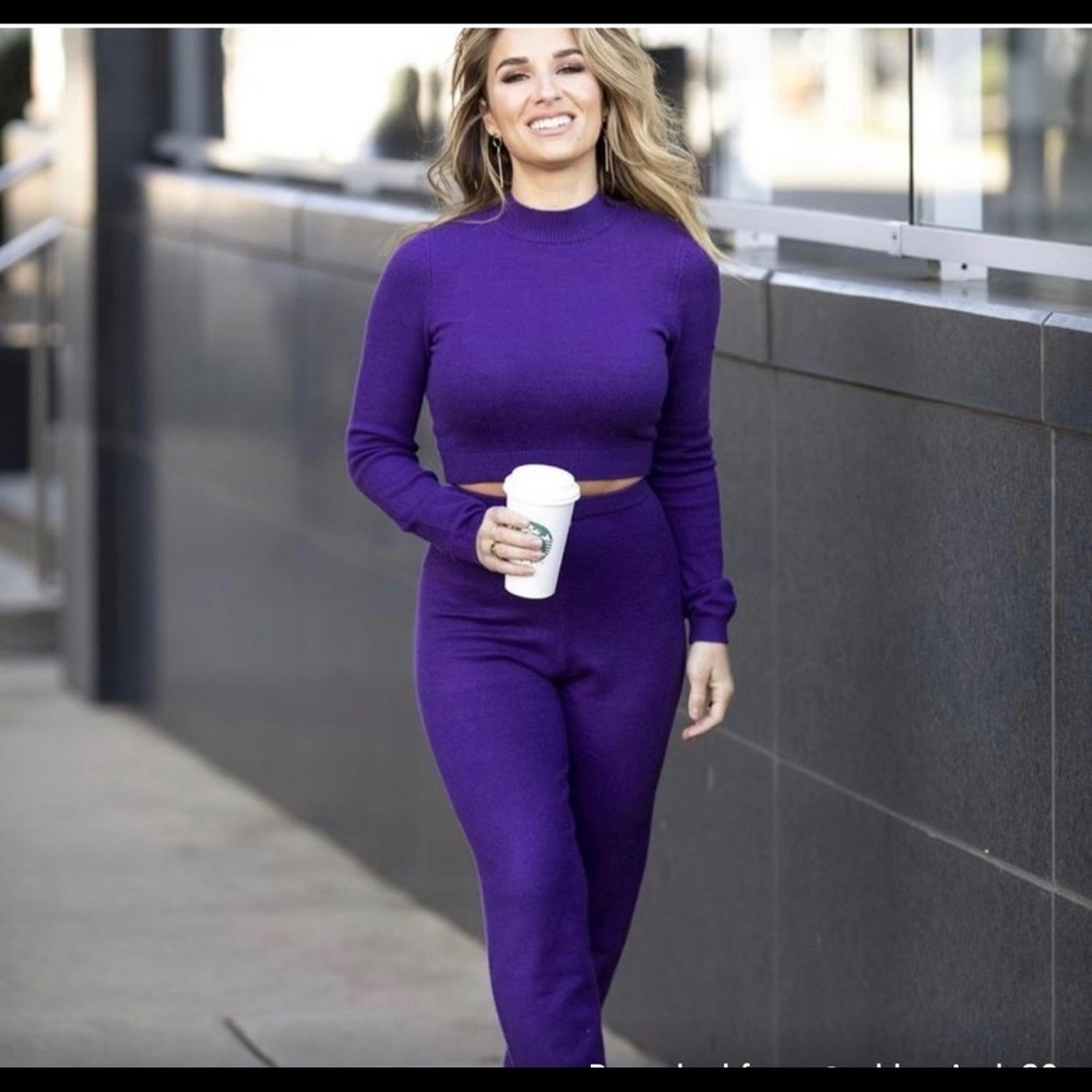 Kittenish purple matching set